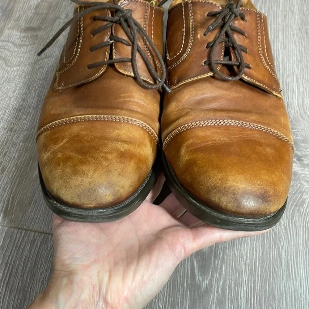 Florsheim Finance Cap Toe Oxfords Cognac 10D